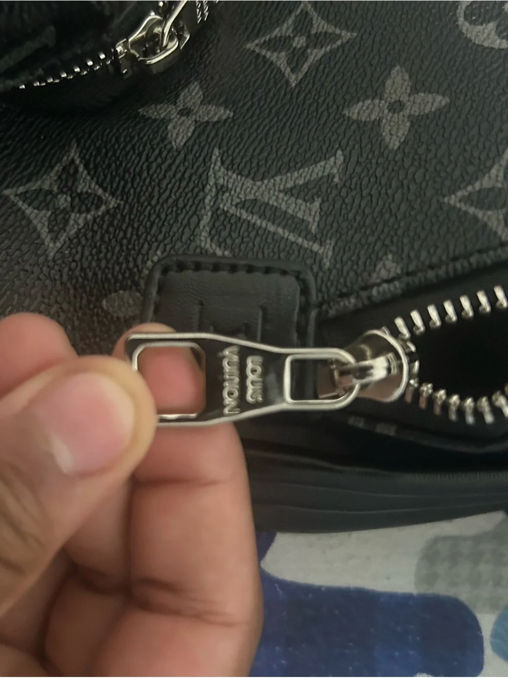 Louis Vuitton Black & Gray Monogram Backpack